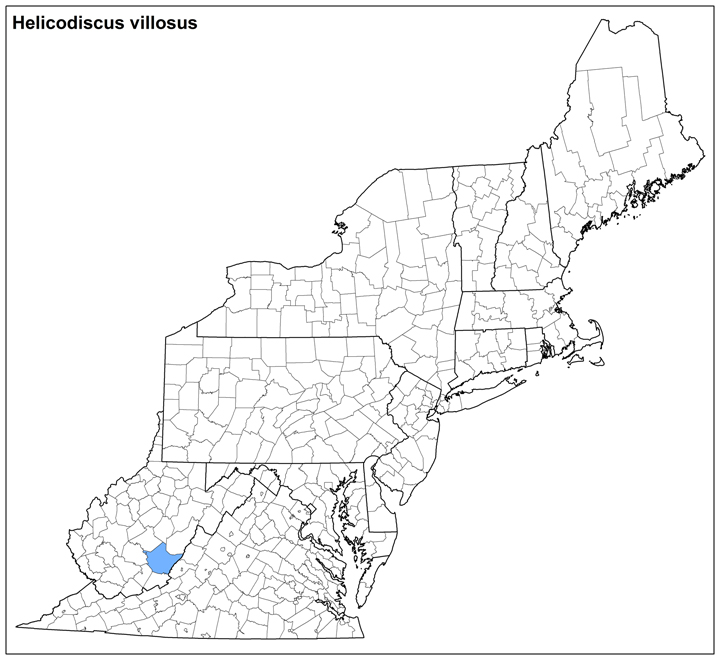 Helicodiscus villosus Range Map
